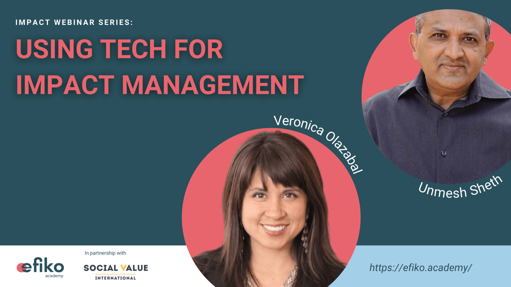 online webinar banner around tech for social impact management