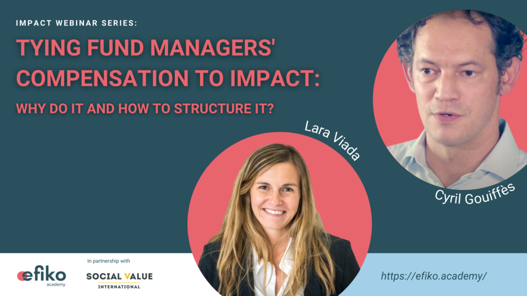 Webinar on impact tied compensation for impact managers