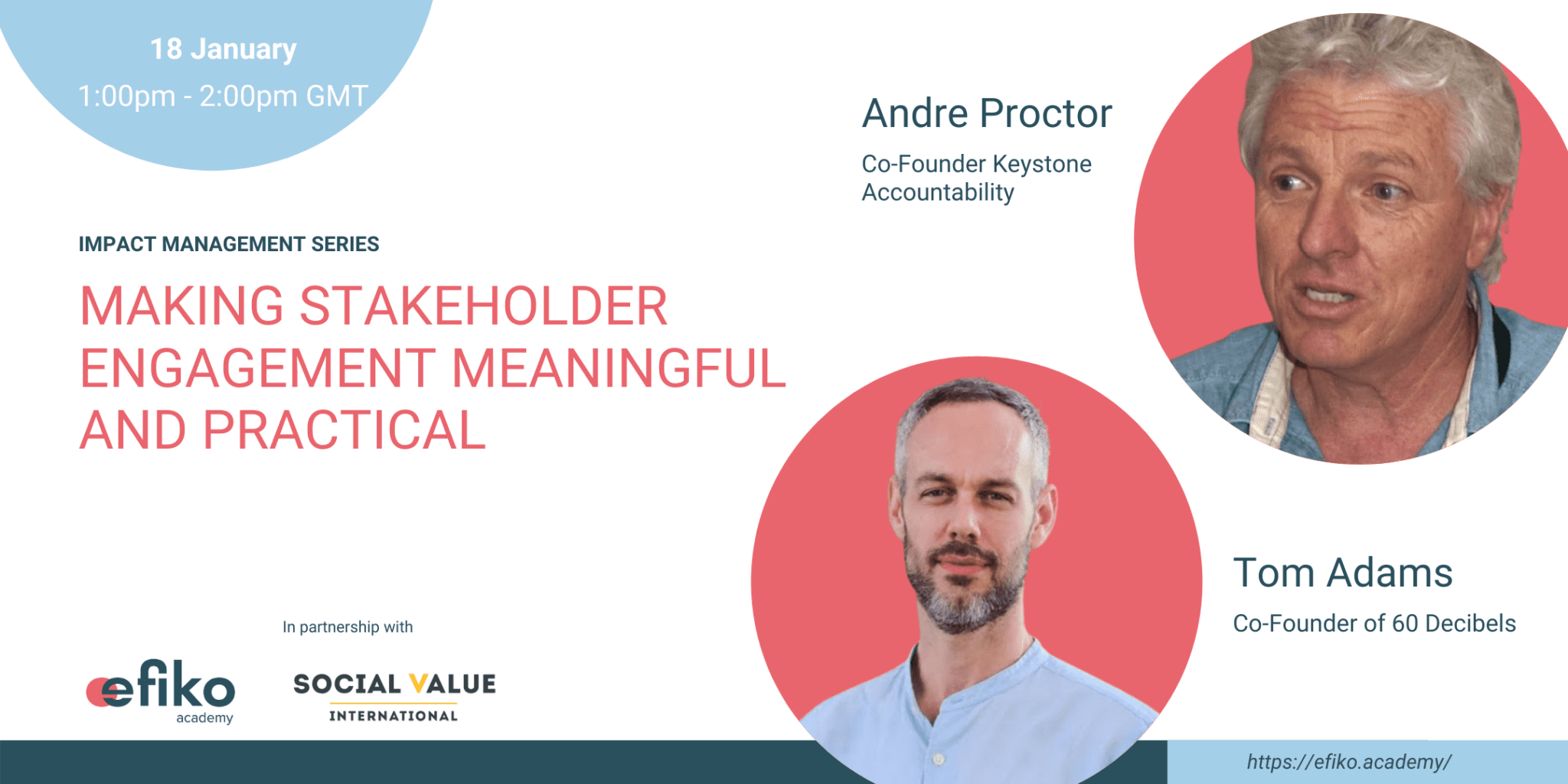 Impact webinar with Andre Proctor and Tom Adams on Making stakeholder engagement meaningful and practical